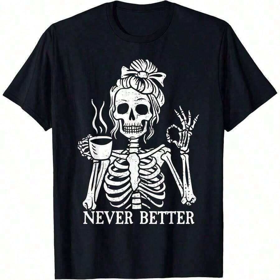 Humidity Is Like An Oyster, Funny Sfish Shuck T-Shirt For Men And Women, Suitable For Year-Round Wear, Short-Sleeved Crew Neck T-Shirt, Printed On One Side, Made Of 220g Pure Cotton, Funny Printed Top For Women. - 黑色 - 查看 1
