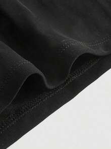 Vestido ajustado de hombros descubiertos fruncido - Negro - Ver 4