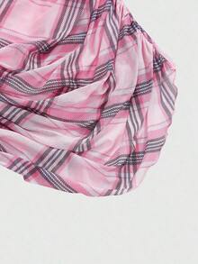 Camiseta ajustada casual de mujer con volantes y lunares, con lazo - Multicolor 5 - Ver 3