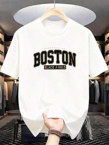 100% Pure Cotton, Breathable And Gentle On The Skin. Classic Crew Neck Design, Slim Fit, And Flattering For All Body Types. Fashionable Print With A Minimalist Style And High-Quality Finish. Unisex Design Perfect For Matching Outfits, Ideal For Everyday Wear, Dates, Leisure, And Streetwear – Versatile And Timeless. - 白色 - 查看 9