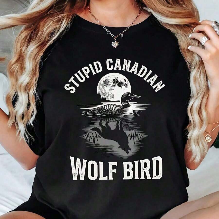 Camisetas de mujer, Camiseta con diseño de lobo canadiense, Camiseta de lector con temática de hockey y romance, Regalo LGBT, Ropa para amantes de los libros, Conjuntos de mujer - Negro - Ver 1