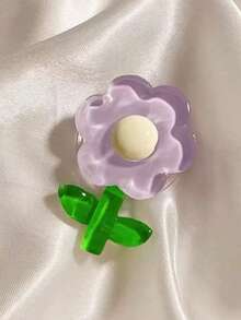1pc INS Tulip Flower Bow Phone Holder, Acrylic Resin Phone Stand, Foldable Portable Air Cushion Phone Holder For Desk - Multicolor - View 18