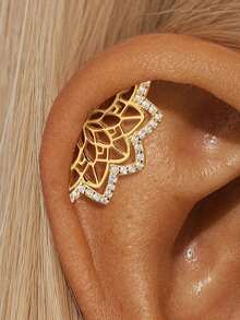 EleRunis 1 chiếc khuyên tai hình ngôi sao bất đối xứng bằng bạc Sterling 925, mặt phẳng, thích hợp đeo hàng ngày, dự tiệc cưới, lễ đính hôn, kỷ niệm, ngày Valentine. - Vàng - Xem 16