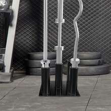 OUKANING 5-Bar Vertical Barbell Rack Q235 Steel Anti-Slip Stable For Gym Home Fitness Bars - 黑色 - 查看 10