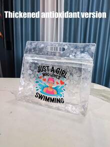 Sac de toilette transparent et imperméable avec imprimé de fille de natation, convient pour ranger le shampoing, la lotion, les cosmétiques et autres articles de salle de bain. Offre une solution de rangement à la fois élégante et pratique pour les voyageurs, les employés de bureau, les étudiants et les passionnés de beauté. Polyvalent pour les voyages, la salle de sport, l'hôtel et l'organisation quotidienne de la salle de bain - Multicolore - Voir 18