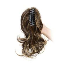 Extensiones de cola de caballo sintéticas de 12 pulgadas, cola de caballo corta y rizada, pinza de pelo negra, marrón y rubia para mujer XOFI - 2M30 - Ver 7