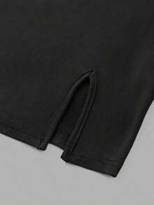 Vestido negro sin tirantes para mujer, minivestido corto - Negro - Ver 6