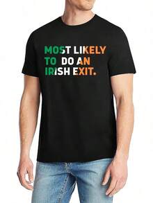 Camiseta de Hombre para el Día de San Patricio ELDPS: Camiseta Irlandesa con Trébol de la Suerte, Camiseta de Manga Corta con Trébol para el Día de San Patricio ZZLW - Blanco - Ver 2