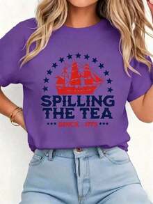 Women T-Shirts - Purpe - View 1