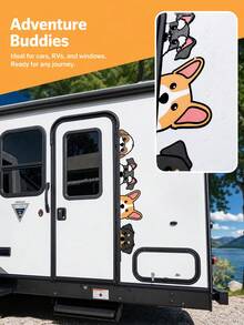 1 Set Stiker PVC Kartun Anjing Mengintip Lucu - Stiker Landak Menggemaskan, Dua Sisi, Dapat Dilepas, Hasil Akhir Matte, Cocok untuk Kaca dan Dinding - Sempurna untuk Dekorasi Kamar Tidur, Kamar Mandi, dan Jendela Mobil, Meningkatkan Visibilitas, Hewan Peliharaan yang Menggemaskan, Dekorasi Rumah - A - View 6