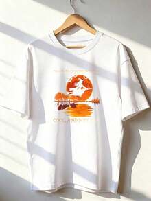Camiseta de Manga Corta con Estilo Vintage y Aventurero,Camiseta de manga corta de moda para primavera y verano de 2026, hecha en México, 180 gramos. Estampado de dibujos animados, modelo de pareja, apta para uso interior o exterior. Cuello redondo, unisex, ideal para oficina y ocio. Paquete de una pieza. - WH-P631577SLNDXZGY495 - Ver 1