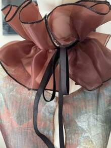 1 pieza Cuello calentador de unicolor con pliegues de moda, cuello versátil para actuaciones en el escenario y fotografía - Multicolor - Ver 8