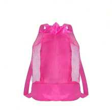 ABAHUB 1 pieza Mochila con cordón - Bolsa de malla ligera para la playa y organizador de almacenamiento para natación - Portátil, compacta y transpirable (secado rápido/nailon) - Multicolor - Ver 7