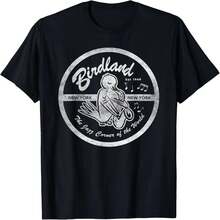 Retro Birdland Jazz T-Shirt - New York, Founded In 1949, Band T-Shirt, Suitable For Urban Casual Wear, Suitable For Both Women And Summer, Top, Shirt. - 黑色 - 查看 2