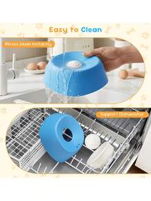 Bát ăn cho chó hình cầu chống trượt, bát ăn chậm cho thức ăn lỏng, đồ dùng cho ăn cho thú cưng - Nhiều màu - Xem 3
