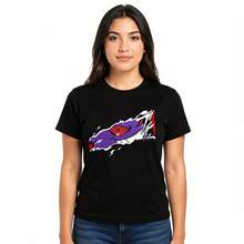 Playera Unisex con Estampado de Anime Premium, Diseño Mexicano Estilo Streetwear, 100% Algodón Peinado Premium, Antiarrugas, Suave, Transpirable, Absorbente de Sudor, Camiseta Casual para Uso Diario, Verano, Outdoor, Regalo Ideal, Tallas S-3XL - Negro - Ver 6