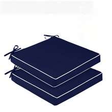 Outdoor Chair Cushions Set Of 2,Patio Chair Cushions, Waterproof & Fade-Resistant Outdoor Seat Cushions For Patio Furniture, Thick Deep Seat Cushions With Ties, Washable Chair Pads - Đệm màu xanh - Xem 2