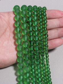1 Hebra de Cuentas de Moldavita Verde Natural de 6-10mm, Cuentas Sueltas de Meteorito Checo Mate Esmerilado, Suministros para Hacer Joyas DIY y Manualidades de Pulseras - Multicolor - Ver 11