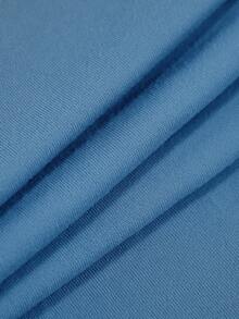 1pc Elastic Solid Color Gaming Office Boss Chair Cover - Blue - View 2