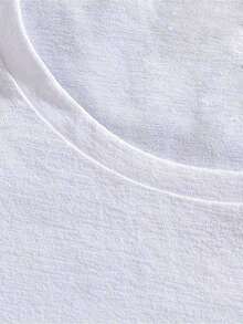Women's Plus Size Short Sleeve Sports T-Shirt, Exquisite Design With Single Rose - 白色的 - 查看 3
