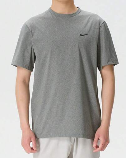  Nike As M Nk Df Uv Hyverse Ss 純色運動休閒圓領短袖T卹 男款 灰色