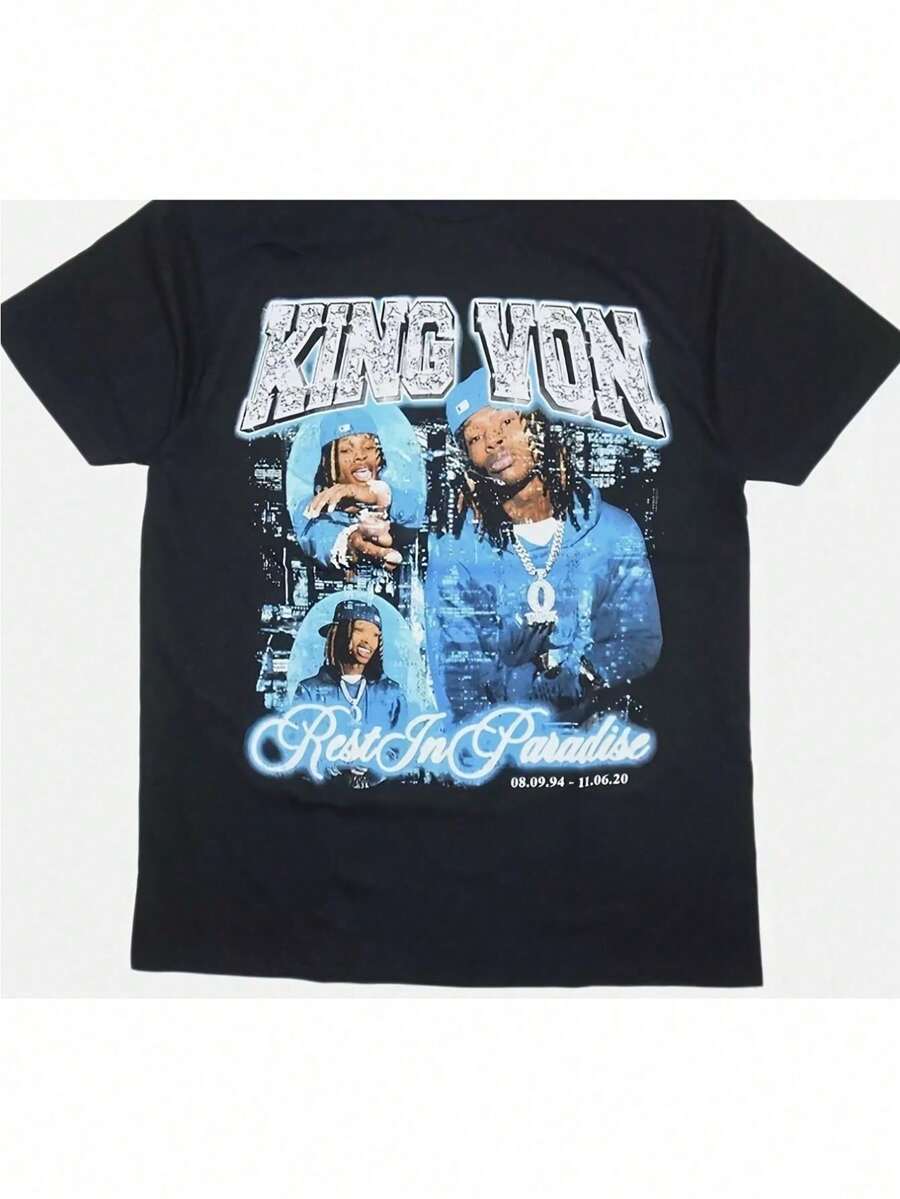 Rap Singer - Rest In Paradise T-Shirt,  Shirt For Fans, Unisex All Size Soft And Comfortable Round Neck Tee - Black - View 1