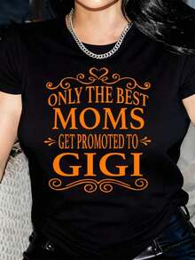 Solo las mejores mamás son promovidas a "Gigi" - Camiseta unisex - Camiseta de "Gigi" - Regalo de "Gigi" - Regalo para revelar el embarazo - Negro - Ver 5