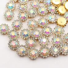 50 Pcs/Bag 12mm Sunflower Water Drop Pearl Flower Disc DIY Hair Accessories Accessories - Multicolor - View 3