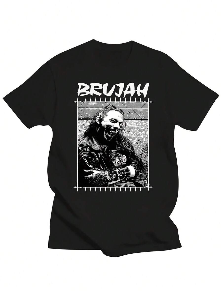 Tim Bradstreet Brujah Clan Retro Vampire Print T-Shirt For Men And Women. Soft And Versatile, This All-Season Casual Essential Is A Perfect Everyday Wear And A Great Gift For Fans And Friends. With Its Crisp, Streamlined Cut, This T-Shirt Creates A Clean And Vibrant Look. Its Relaxed Yet Flattering Silhouette Suits All Body Types, Offering A Style That's Both Casual And Sophisticated. - 黑色 - 查看 1