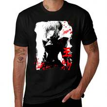 Fate Saber Plus Size T-Shirt, Solid Color, 220 Gsm, Thick Cotton, Unisex, Casual, Soft Texture And Pleasant Feel, Comfortable And Kind To The Skin. Its Classic And Simple Style Never Goes Out Of Fashion, Ideal For Everyday Wear, Sports, Travel, Vacations And Any Casual Occasion. - 黑色 - 查看 1