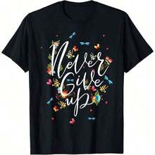 Resist Bear National Parks T-Shirt, Men's And Women's T-Shirt, Suitable For Year-Round Use, Short-Sleeved Crew Neck T-Shirt, Printed On One Side, Made Of 220g Pure Cotton, Fun Printed T-Shirt For Women. - 黑色 - 查看 7