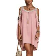 2026 Summer New Sleeveless Off-Shoulder Loose Super Stylish Halter Neck Dress - 軍綠色 - 查看 9
