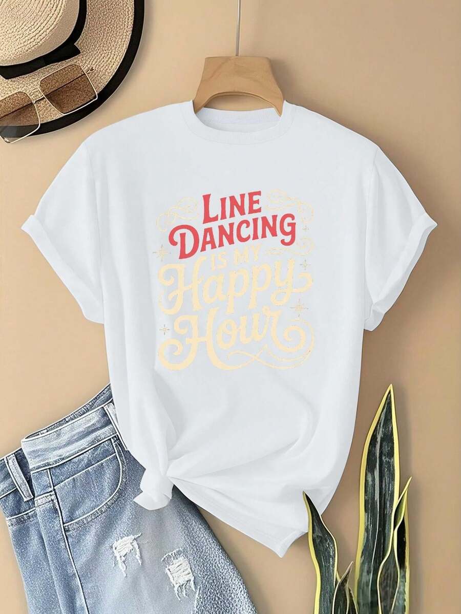 Camiseta Extra Grande para Mujer, Camiseta Cómoda y Elegante para Mujer, Top de Moda, Cuello Redondo, Adecuada para Todas las Temporadas - Blanco - Ver 1