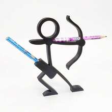 3D Printed 4 Styles Matchstick Man Pencil Holder, Pen Stand, Pen Cup, Desktop Decor, Learning & Office Supplies, Stationery, Desktop Sculpture. Student Gift, Children's Gift, Christmas & New Year Gift. - Multicolor - View 10