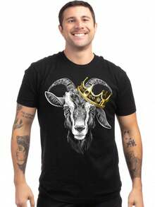 G.O.A.T.| Camiseta del Campeón Más Grande de Todos los Tiempos, Camiseta de Humor con Chiste de Campeón de Deportes de Fantasía de Cabras para Hombres y Mujeres ESDB - Blanco - Ver 2