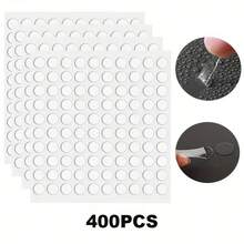 200/400/800 miếng chấm dính hai mặt trong suốt, chấm dính trong suốt có thể tháo rời, chấm dính áp phích, dùng để trang trí bóng bay, giấy, thủy tinh. - trắng - Xem 5