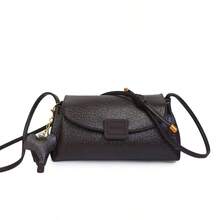 Minimalist Flap Shoulder Bag, Compact Crossbody Purse With Decorative Knot Detail For Everyday & Commute - Multicolor - View 10