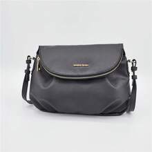 Women's Large Capacity Crossbody Bag Pleated Flap Bag Multi Compartment Shoulder Bag - Black - View 1