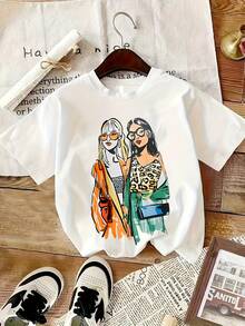 Women T-Shirts - [Black] - View 5