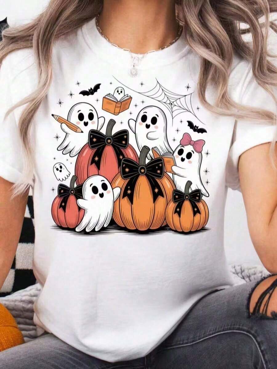 1 Sexy Casual Party Elegant Sweet High Elasticity Beach Night Out Vacation Wedding Sporty College Holiday Office Home Daily Date Birthday Party Baby Shower Summer Halloween Pumpkin Print - 白色 1 - 查看 1