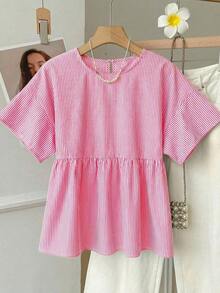 Camisa de mujer tejida a rayas verdes - Rojo y blanco - Ver 10
