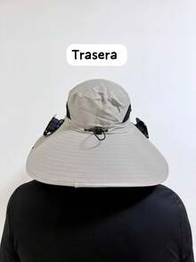 SOMBRERO CON VENTILADOR RECARGABLE SOLAR O LUZ DIRECTA PARA HOMBRES Y MUJERES PROTECCIÓN SOLAR COLOR ALEATORIO - Multicolor - Ver 3