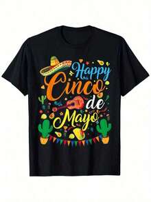 Camiseta de ocio y moda para el Carnaval del 5 de mayo, estilo mexicano, para hombres y mujeres, camiseta de algodón a la moda para parejas, de manga corta, estilo urbano, camiseta cómoda, casual de verano, imprescindible, cómoda y holgada. WGCC - Blanco - Ver 2