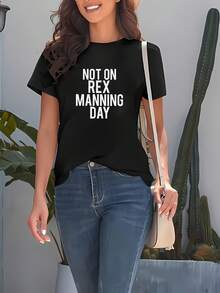 Rex Manning Day Empire Records 1990s Universal T-Shirt, A Female Icon - Hitam - View 1