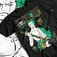 Camiseta de anime, camiseta unisex vintage especial de anime, camiseta de manga de anime, camiseta para amantes del anime, camiseta gráfica de anime, camiseta de manga de 220 g de algodón grueso, unisex, de textura suave y tacto agradable, cómoda y respetuosa con la piel. Su estilo clásico y sencillo nunca pasa de moda, ideal para el día a día, el deporte, los viajes, las vacaciones y cualquier ocasión informal. - Negro - Ver 1