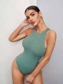 Body De Color Liso - verde menta - Ver 1