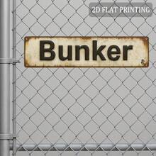 1pc 2D Flat Design "Bunker" Themed Wall Decor - Military Enthusiast Style Heavy Metal Sign, Suitable For Cave, Garage, Basement, Tactical Room - High Definition Printed Indoor/Outdoor Decoration, 2D Flat Version - A - View 6