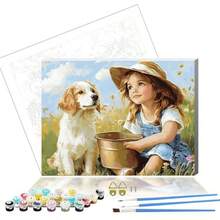 Adults Paint By Number Kits, Framed Painting By Numbers Kits On Canvas, Color By Numbers Adult Watercolor Gifts For Friends Wall Decor Child - Child - View 8