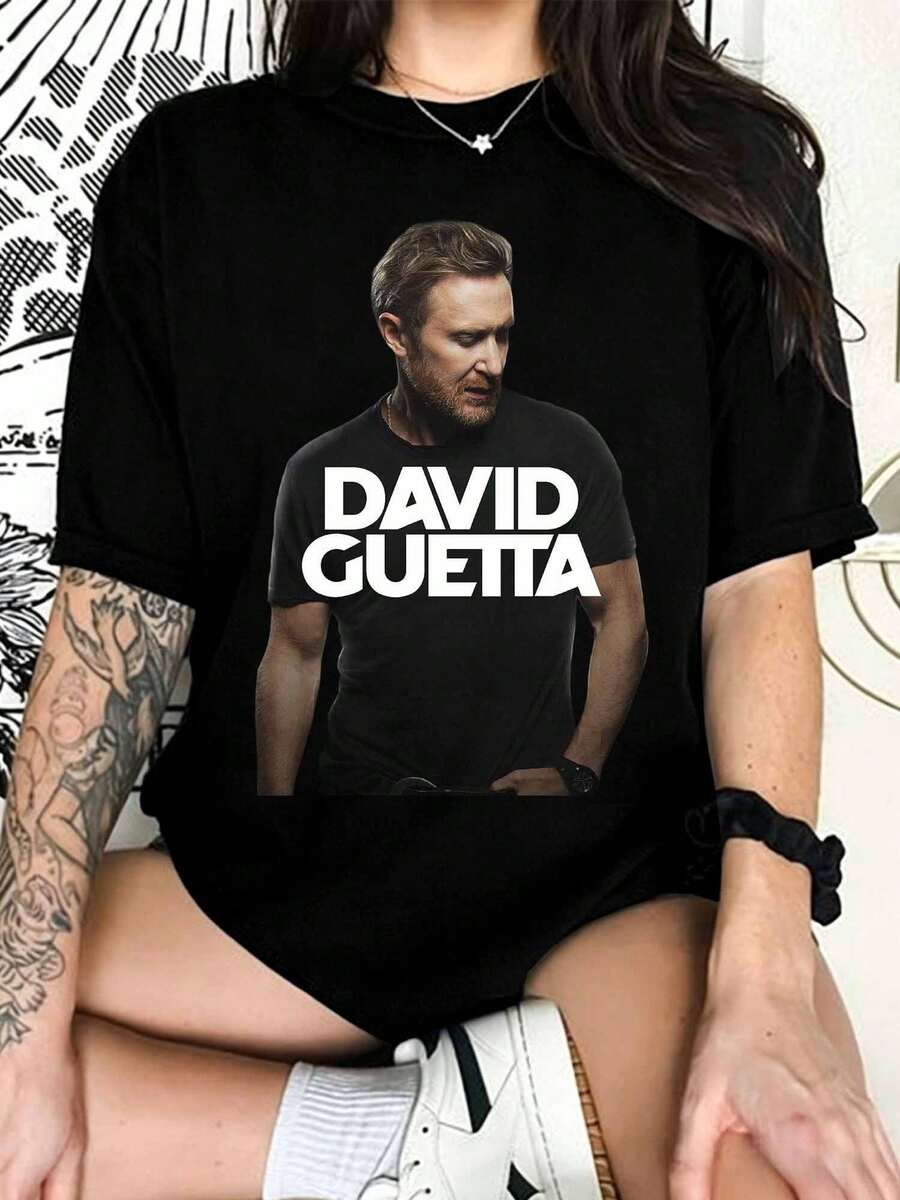 David Guetta Zamna Festival 2026 Graphic T-Shirt, Tee For EDM DJ Fans - Black - View 1