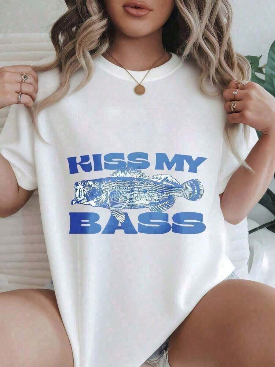 Camiseta Casual para Mujer - Camiseta de Manga Corta con Estampado de Diseño "Kiss My Bass Fish", Cuello Redondo, Top de Verano, Lavable a Máquina, Camisetas para Damas, Ropa Casual, Estilo Moderno, Ajuste Cómodo
Conjuntos de verano para mujer, camisetas gráficas para mujer, camisetas gráficas, camisetas gráficas para mujer, camisetas de verano, camisetas casuales, camisetas de verano, tops, conjuntos de verano para mujer, 100% algodón, duraderas. - Blanco - Ver 1